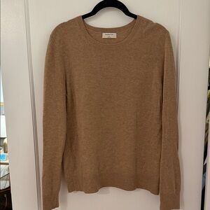 Aritzia-Babaton Women's Cashmere Camel Gold Neck Sweater